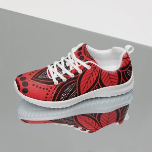 Red Flower Sneakers | Custom Sneakers Coloring | Pilates Yoga Workout Shoes | Festive Comfortable Womens Floral Shoes | Walking Dance