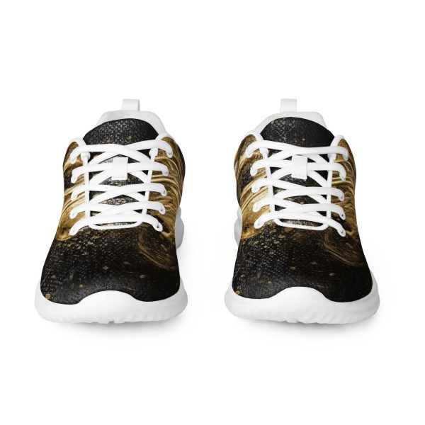 Black Gold Sneakers | Custom Art Design Shoes |  Yoga Sneakers | Kung Fu Shoes | Best Comfortable Sneakers | Comfy Soft Fit | Tai Chi Shoes - Image 5